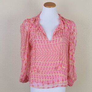 MISA Los Angeles Printed Geometric Top S
